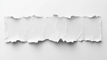 Torn White Paper Background with Subtle Texture and Shadows