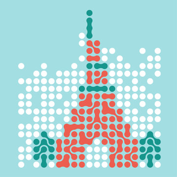 Pixeled Tower Illustration