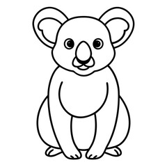 One-Line Koala Vector Design
