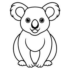 One-Line Koala Vector Design
