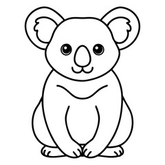 One-Line Koala Vector Design