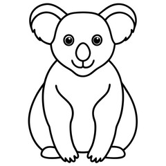 One-Line Koala Vector Design