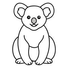 One-Line Koala Vector Design