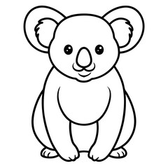 One-Line Koala Vector Design