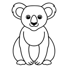 One-Line Koala Vector Design