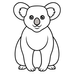 One-Line Koala Vector Design