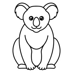 One-Line Koala Vector Design