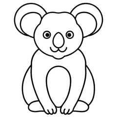 One-Line Koala Vector Design