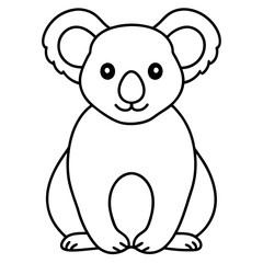 One-Line Koala Vector Design