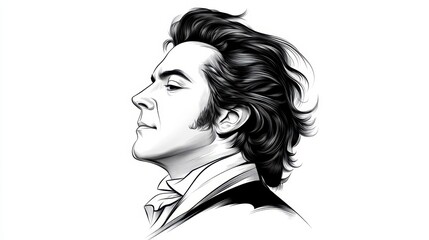 Fototapeta premium Portrait of a Confident Man with Stylish Hair and Classic Attire
