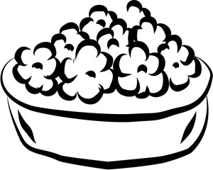 Bakery dessert. Hand drawn vector isolated doodle. Tarte aux framboises 