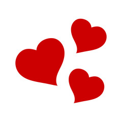 Heart clip art design on plain white transparent isolated background for card, shirt, hoodie, sweatshirt, apparel, tag, mug, icon, poster or badge