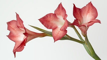 Fototapeta premium a pink flower on a white background 