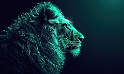 green lion logo design concept animal ideas 