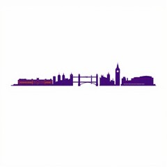Obraz premium City skyline at sunset with colorful clouds and architectural silhouettes silhouetted skyline cityscape architecture illustration building city vector
