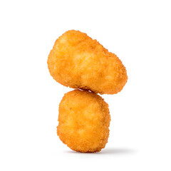Fried Chicken Nuggets isolated on white background