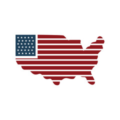 map of america icon logo design template