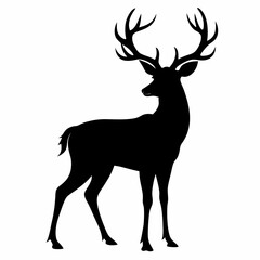 deer silhouette vector illustration