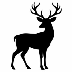 deer silhouette vector illustration