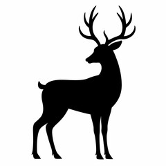 deer silhouette vector illustration