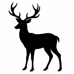 deer silhouette vector illustration