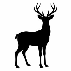 deer silhouette vector illustration