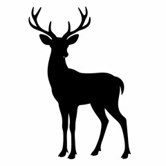 deer silhouette vector illustration