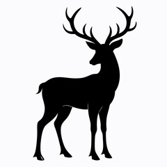 deer silhouette vector illustration