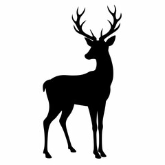 deer silhouette vector illustration