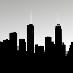 Fototapeta premium Rotterdam skyline silhouette vector of famous places silhouetted skyline cityscape architecture illustration building city vector