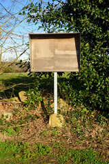 Tablón vacío en zona rural