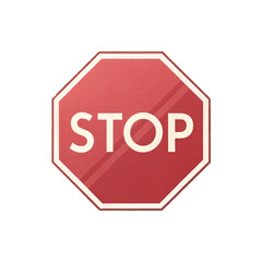 stop sign isolated on white
