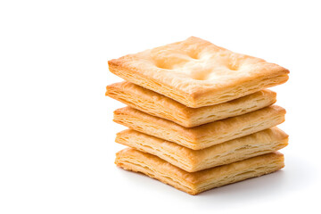 Puff pastry bakery isolated white background