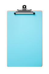 Blue clipboard on a white background
