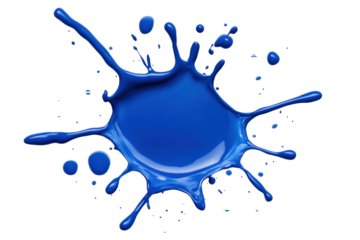 blue paint splash