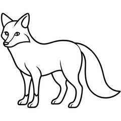 Sleek Fox One-Line Vector Design