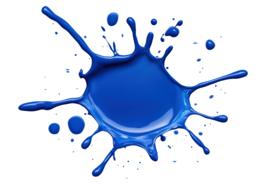 blue paint splash