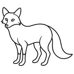 Sleek Fox One-Line Vector Design