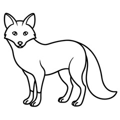 Sleek Fox One-Line Vector Design