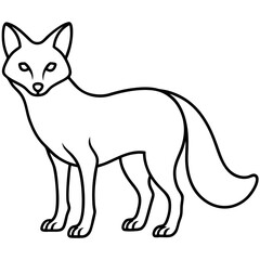 Sleek Fox One-Line Vector Design