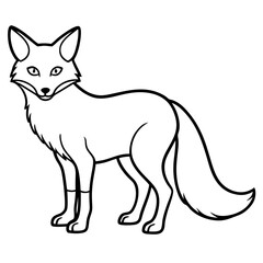 Sleek Fox One-Line Vector Design