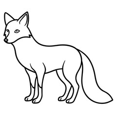 Sleek Fox One-Line Vector Design