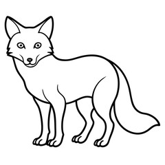 Sleek Fox One-Line Vector Design