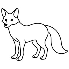 Sleek Fox One-Line Vector Design