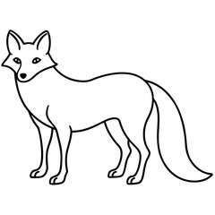Sleek Fox One-Line Vector Design