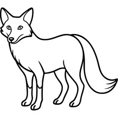 Sleek Fox One-Line Vector Design