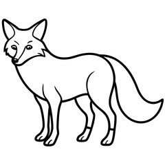 Sleek Fox One-Line Vector Design
