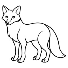 Sleek Fox One-Line Vector Design