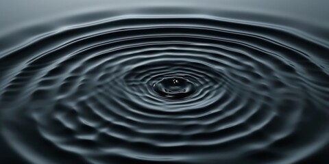An all-black canvas featuring subtle, minimalist ripple effects, Circular and fluid design