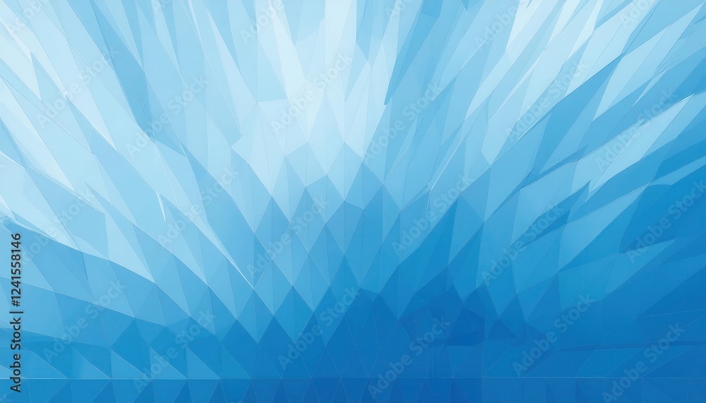 Aufkleber futuristic blue geometric pattern with abstract polygonal surface, modern architectural texture, dig